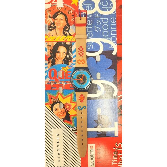 Swatch watch CANCUN GN126 1993 Standard Gents New Old Stock - Picture 3 of 9